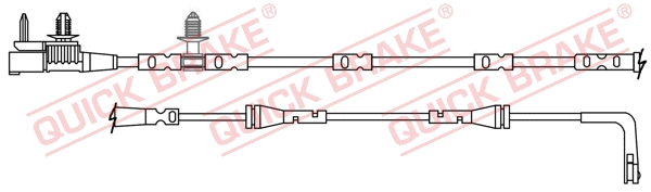 Warning Contact, brake pad wear (WS 0412 A)