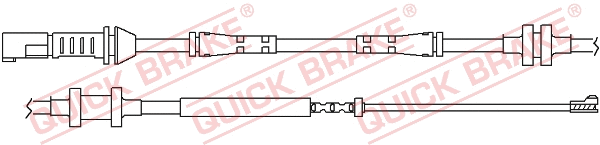 Warning Contact, brake pad wear (WS 0285 A)