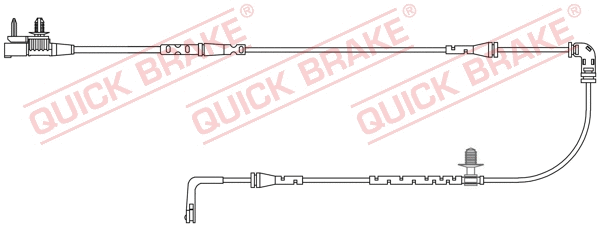 Warning Contact, brake pad wear (WS 0414 A)