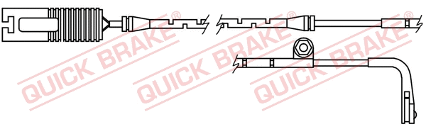 Warning Contact, brake pad wear (WS 0163 A)