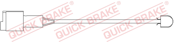 Warning Contact, brake pad wear (WS 0149 A)