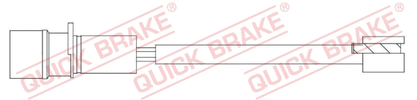 Warning Contact, brake pad wear (WS 0386 A)