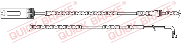 Warning Contact, brake pad wear (WS 0259 A)