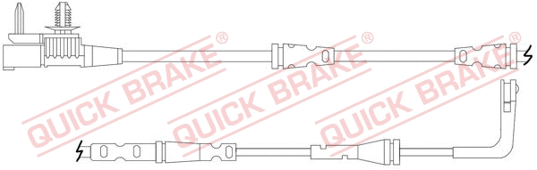 Warning Contact, brake pad wear (WS 0425 A)