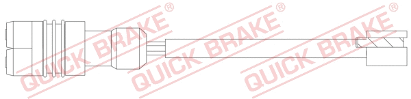 Warning Contact, brake pad wear (WS 0390 A)