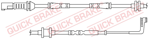 Warning Contact, brake pad wear (WS 0383 A)