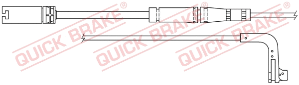 Warning Contact, brake pad wear (WS 0249 A)