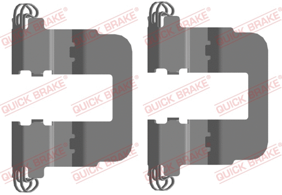 Accessory Kit, disc brake pad (109-0106R-1)