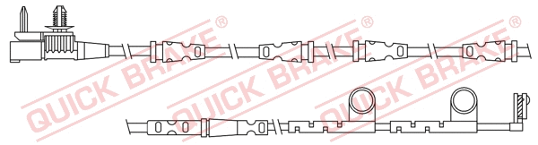 Warning Contact, brake pad wear (WS 0330 A)