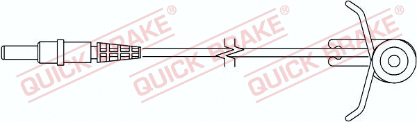 Warning Contact, brake pad wear (WS 0186 A)