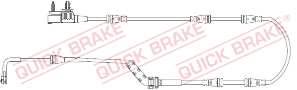Warning Contact, brake pad wear (WS 0442 A)