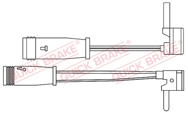 Warning Contact, brake pad wear (WS 0214 A)