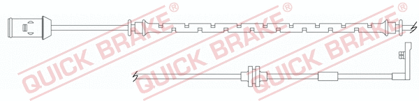 Warning Contact, brake pad wear (WS 0194 A)