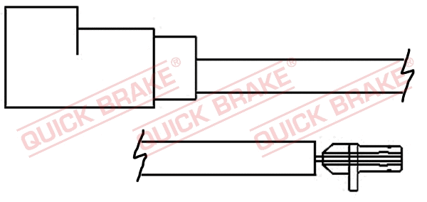 Warning Contact, brake pad wear (WS 0257 A)