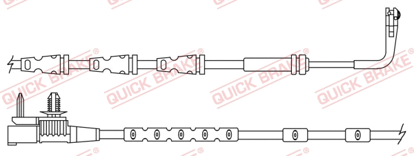 Warning Contact, brake pad wear (WS 0447 A)