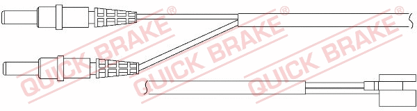 Warning Contact, brake pad wear (WS 0170 A)