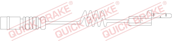 Warning Contact, brake pad wear (WS 0117 A)