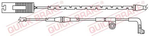 Warning Contact, brake pad wear (WS 0222 A)