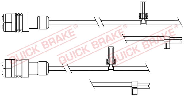 Warning Contact, brake pad wear (WS 0343 A)