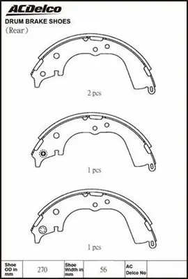 Brake Shoe Set (ACBS1714)