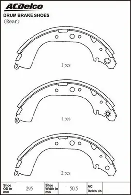 Brake Shoe Set (ACBS1660)