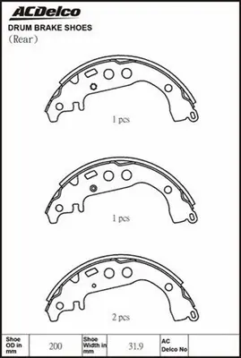 Brake Shoe Set (ACBS1852)