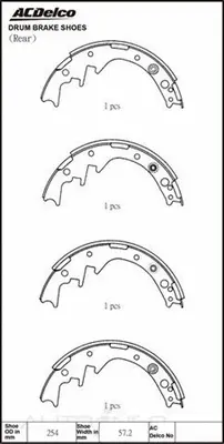 Brake Shoe Set (ACBS1371)