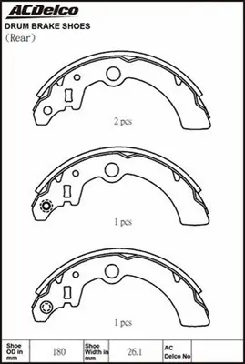 Brake Shoe Set (ACBS1820)