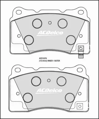 Brake Pad Set, disc brake (ACD1678)