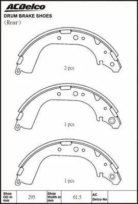 Brake Shoe Set (ACBS1414)