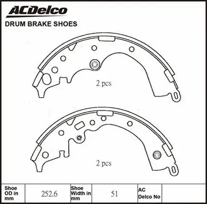 Brake Shoe Set (ACBS1847)