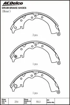 Brake Shoe Set (ACBS1768)