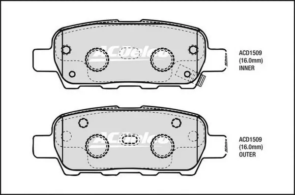 Brake Pad Set, disc brake (ACD1509)