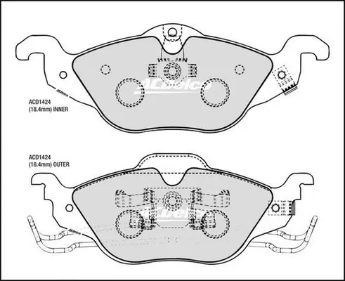 Brake Pad Set, disc brake (ACD1424)