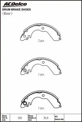 Brake Shoe Set (ACBS1681)