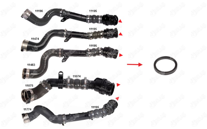 Seal Ring, charge air hose (11013)