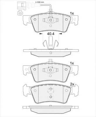 Brake Pad Set, disc brake (01679A)