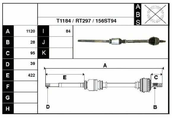 Drive Shaft (38156)