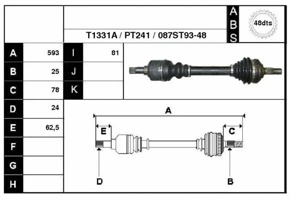 Drive Shaft (28087A)