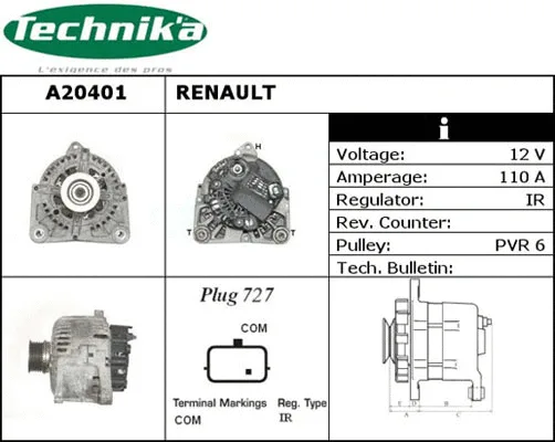 Alternator (A20401)