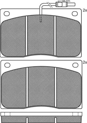 Brake Pad Set, disc brake (01055B)