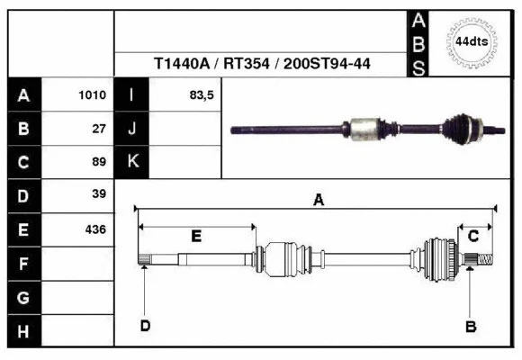 Drive Shaft (38200A)