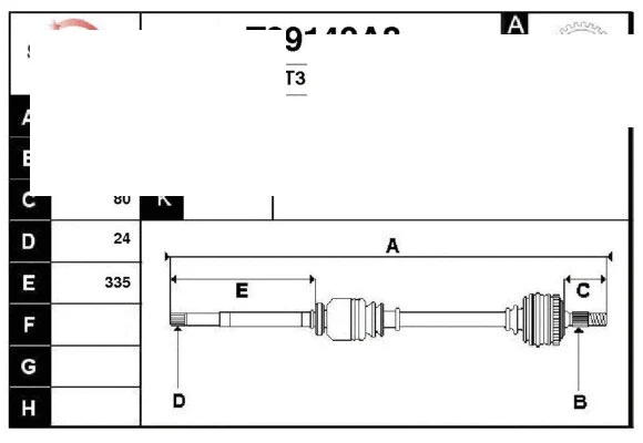 Drive Shaft (18140A3)