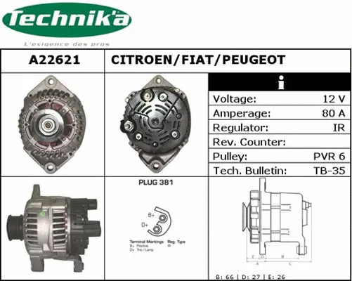 Alternator (A22621)