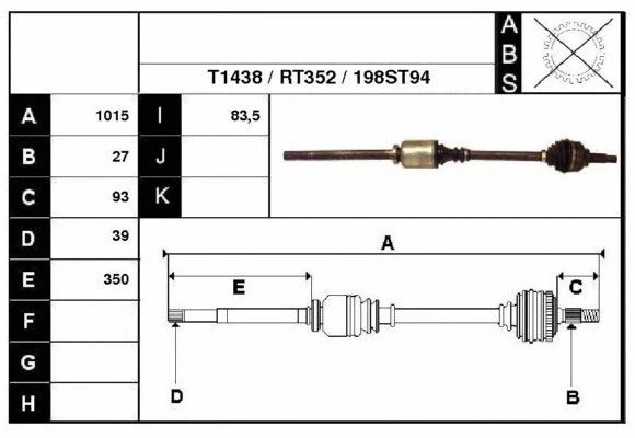 Drive Shaft (38198)