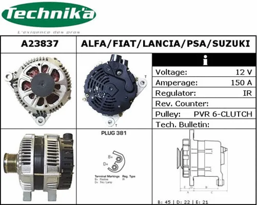Alternator (A23837)
