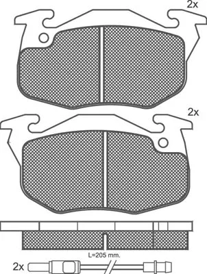 Brake Pad Set, disc brake (01552)