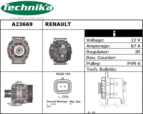 Alternator (A23669)