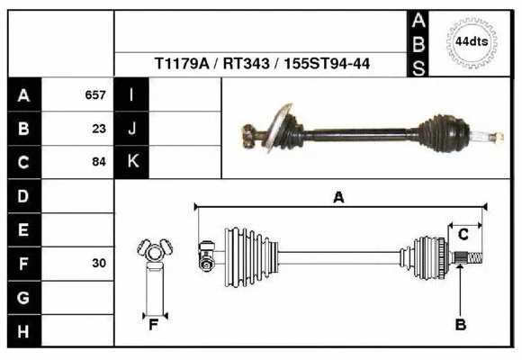 Drive Shaft (38155A)