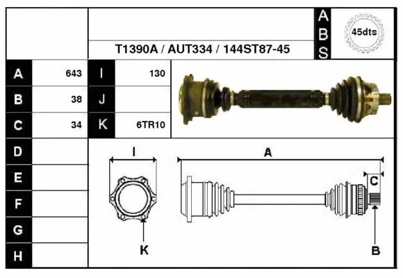 Drive Shaft (67144A)